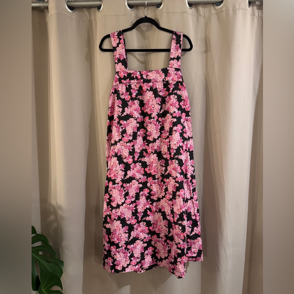 Dream Co. Black Dress with Pink Floral Print